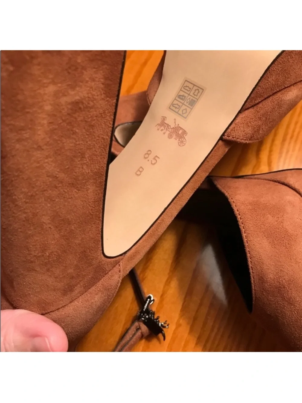 Coach chestnut suede